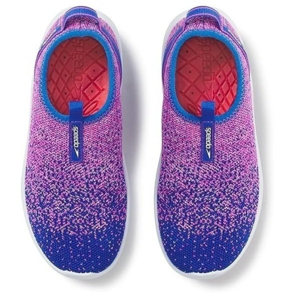 Speedo Surfknit Pro Kids Size 5 Unisex-Child Breathable Pull-On Water Shoes Pink